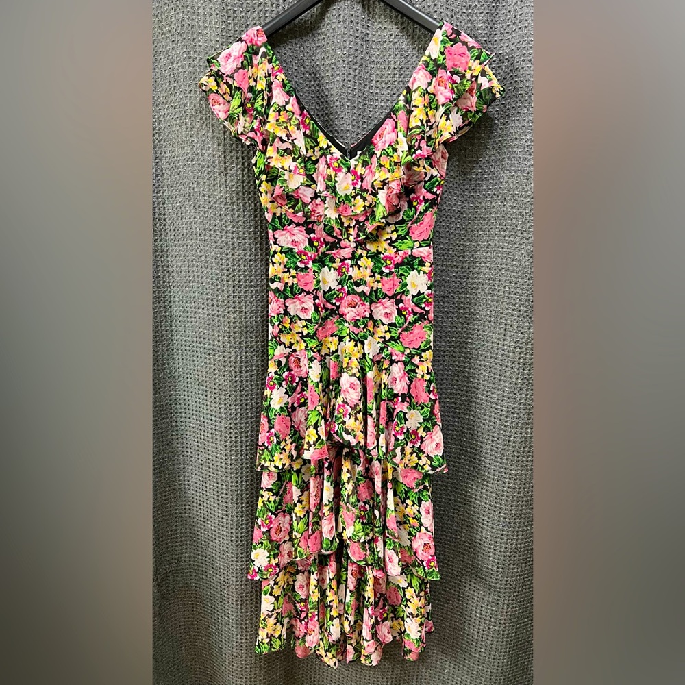 WAYF Floral Tiered Dress Size Small